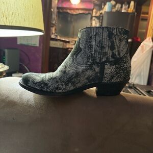 Golden Goose Black and White Ankle Boots